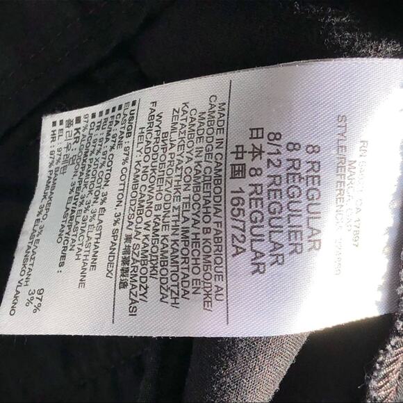 Gap Tailored Stretch Black Shorts Size 8R Flat Front Khaki Style - Picture 10 of 12